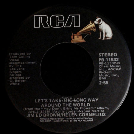 Jim Ed Brown / Helen Cornelius - Let's Take The Long Way Around The World / Lying In Love With You side A