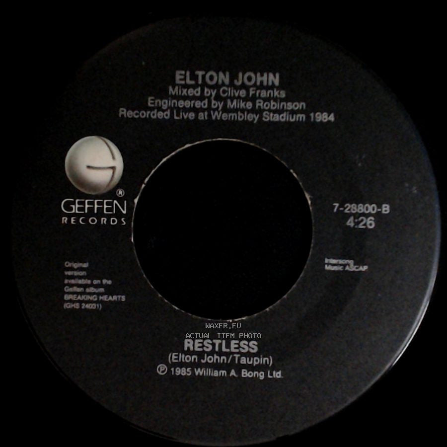 Elton John - Nikita / Restless side B