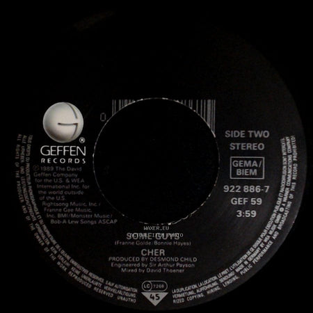 Cher - If I Could Turn Back Time (Remix) / Some Guys side B