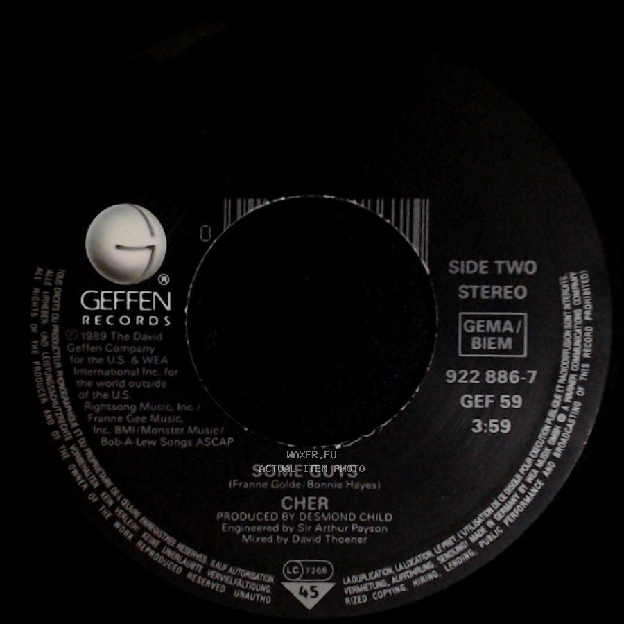 Cher - If I Could Turn Back Time (Remix) / Some Guys side B