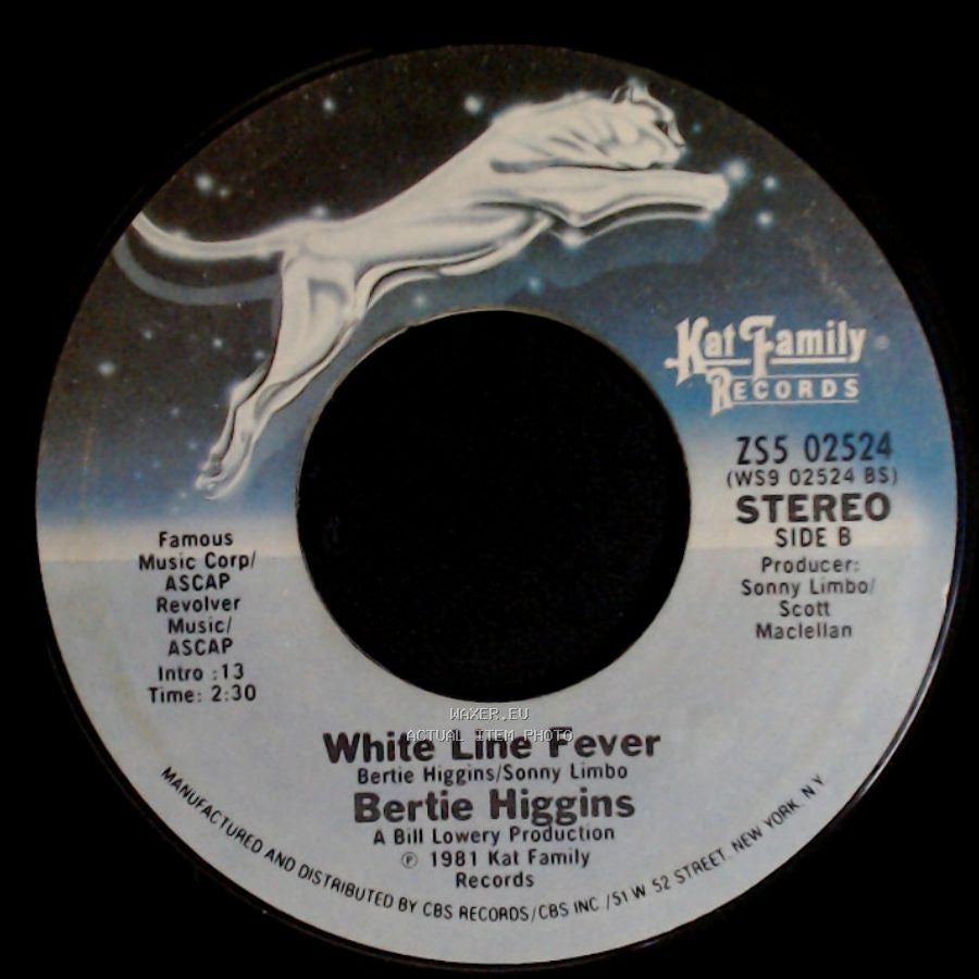 Bertie Higgins - Key Largo / White Line Fever side B