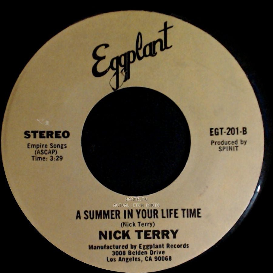 Nick Terry - A Summer In Your Life Time / Listen To The Music And Dance side A