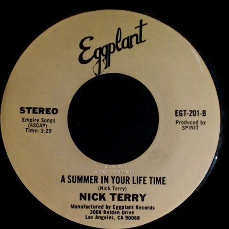 Nick Terry - A Summer In Your Life Time / Listen To The Music And Dance side A