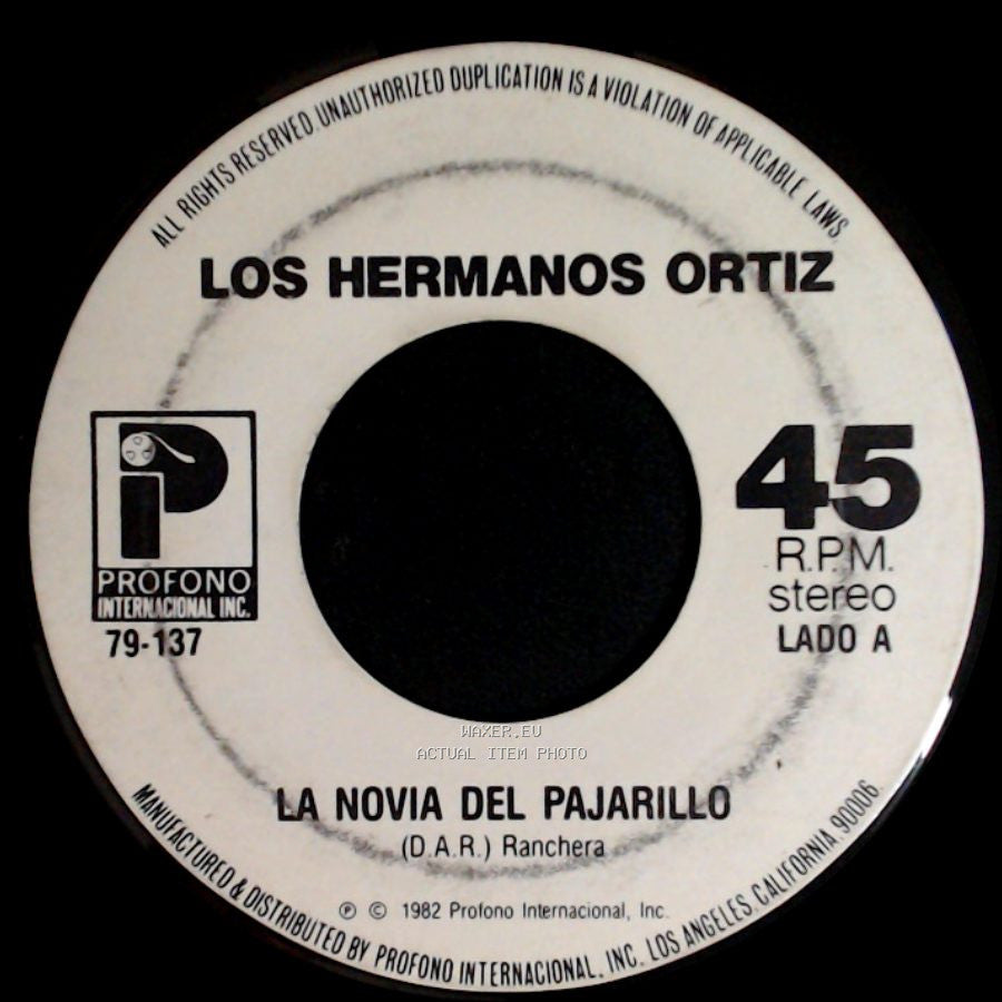 Los Hermanos Ortiz - La Novia Del Pajarillo / Vuelvo Esta Noche side A