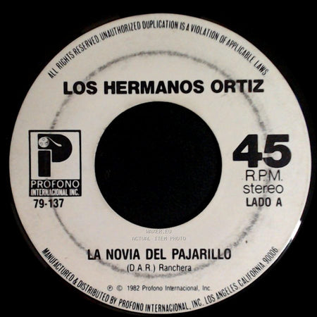 Los Hermanos Ortiz - La Novia Del Pajarillo / Vuelvo Esta Noche side A