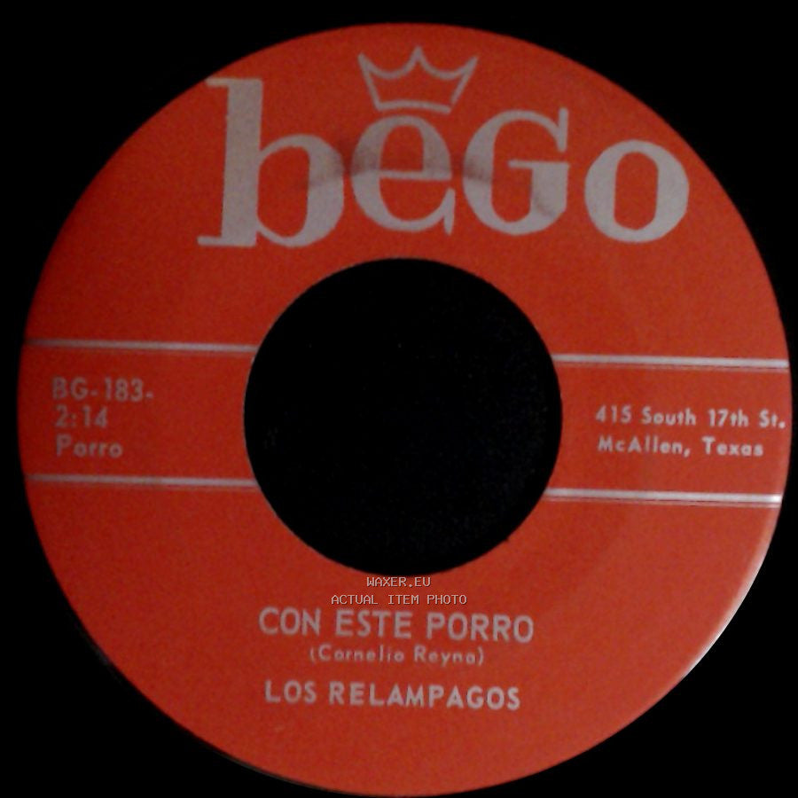 Los Relampagos - Celos Y Penas / Con Este Porro side B