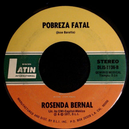 Rosenda Bernal - Pobreza Fatal / La Nueva Ley side A
