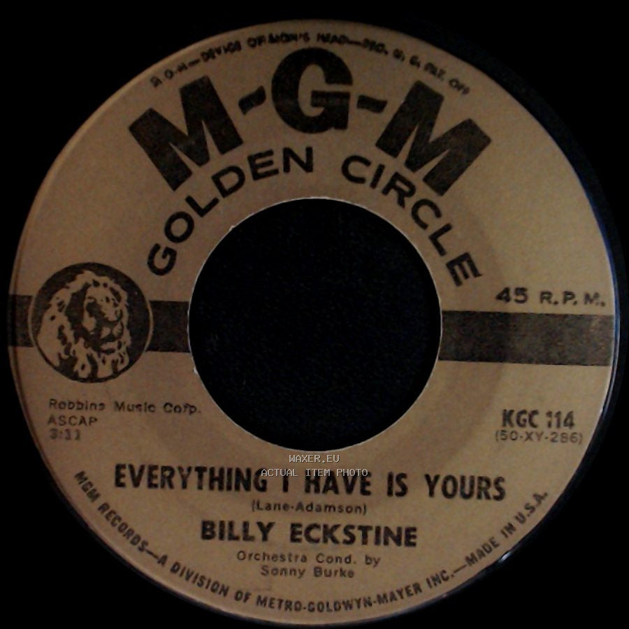 Billy Eckstine - Everything I Have Is Yours / I Apologize side A