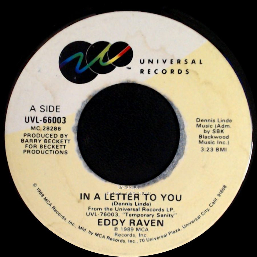Eddy Raven - In A Letter To You / Risky Business side A