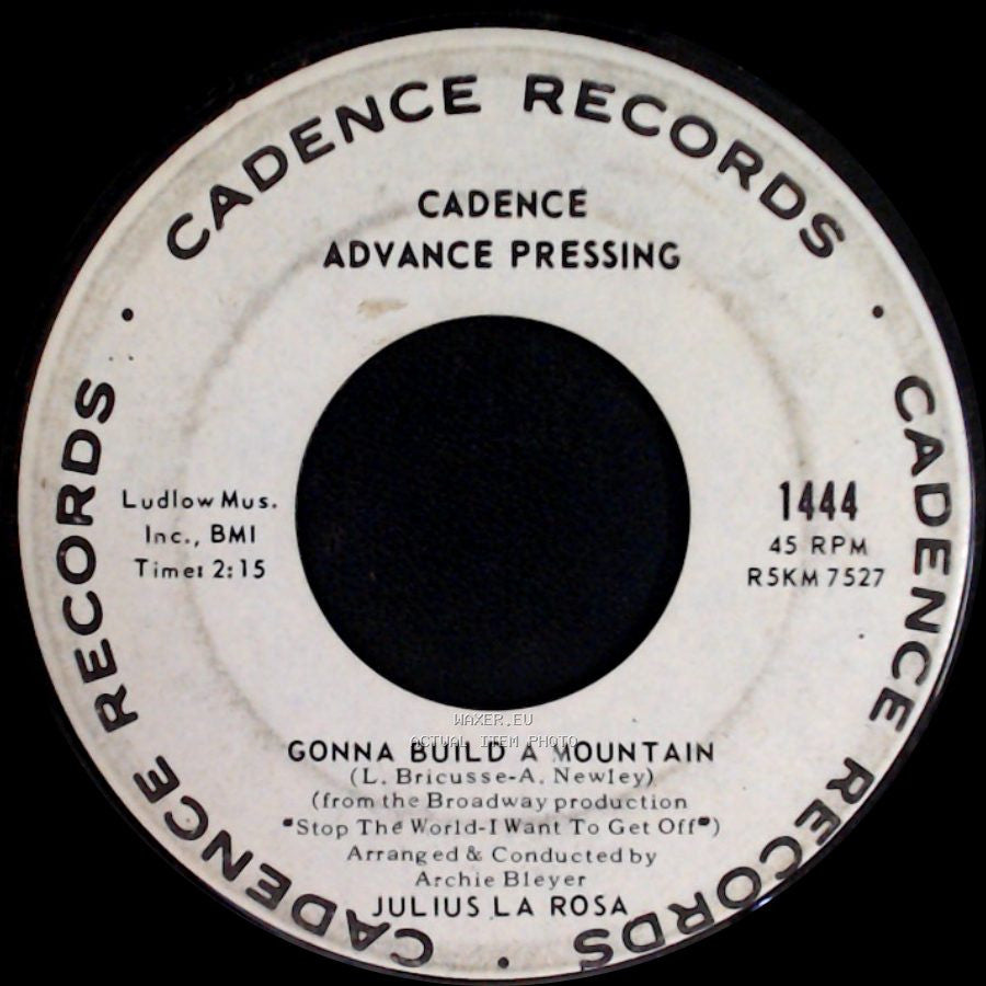 Julius La Rosa - Gonna Build A Mountain / Je side A