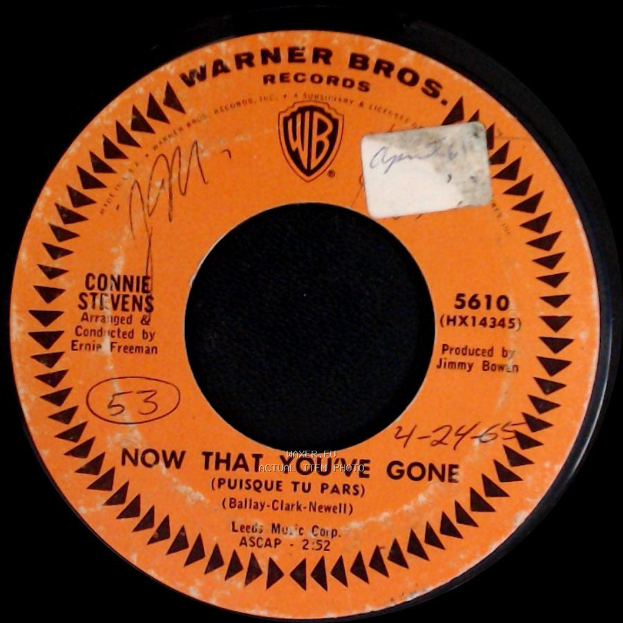 Connie Stevens - Lost In Wonderland / Now That You've Gone (Puisque Tu Pars) side B