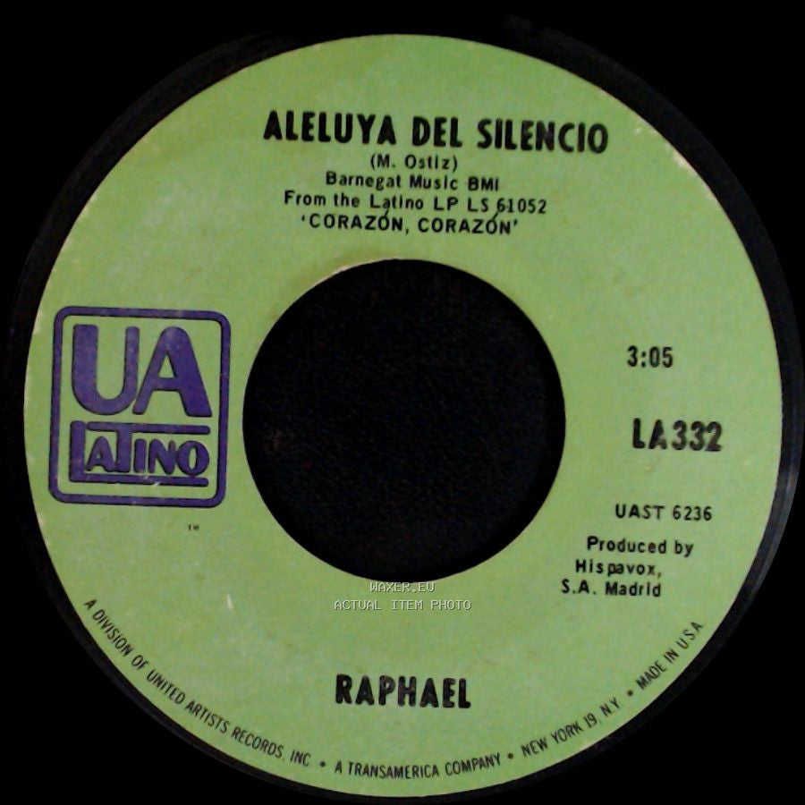 Raphael - Balada De La Tronpeia / Aleluya Del Silencio side B
