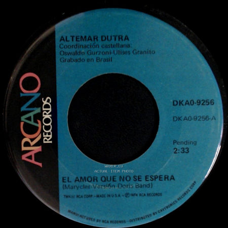 Altemar Dutra - Laura / El Amor Que No Se Espera side B