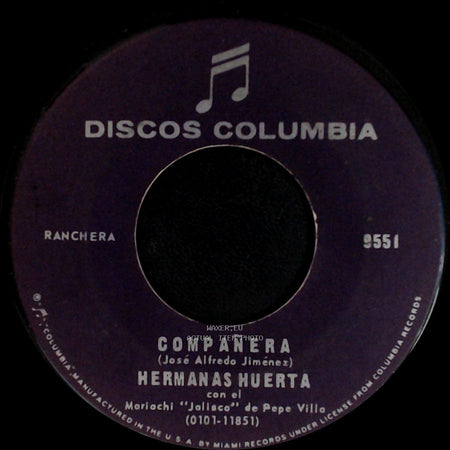 Hermanas Huerta - Amanece En Tus Brazos / Compañera side B
