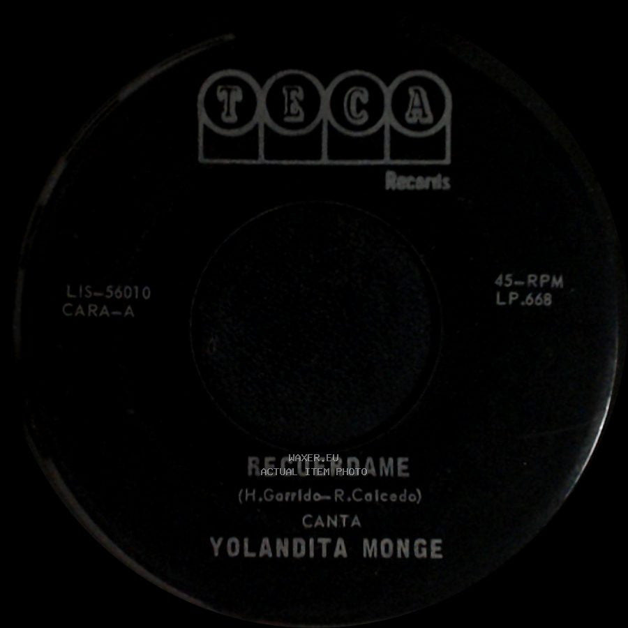 Yolandita Monge - Tu No Crees Mas / Recuerdame side B