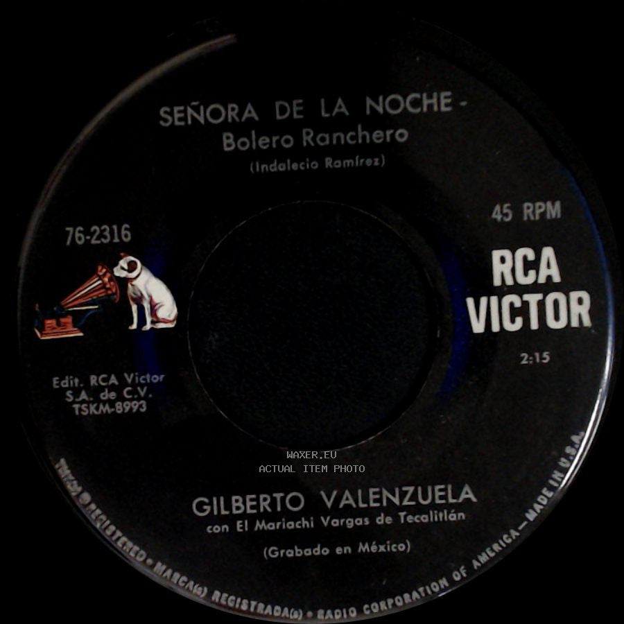 Gilberto Valenzuela - Sin Un Amor - Bolero Ranchero / Señora De La Noche side B