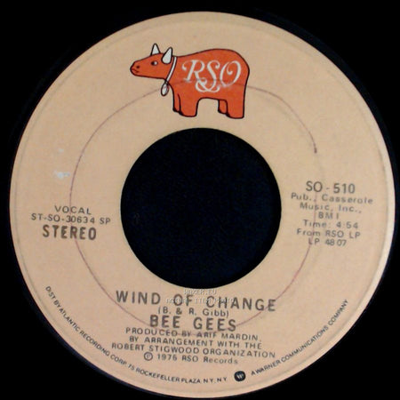 Bee Gees - Jive Talkin' / Wind Of Change side B