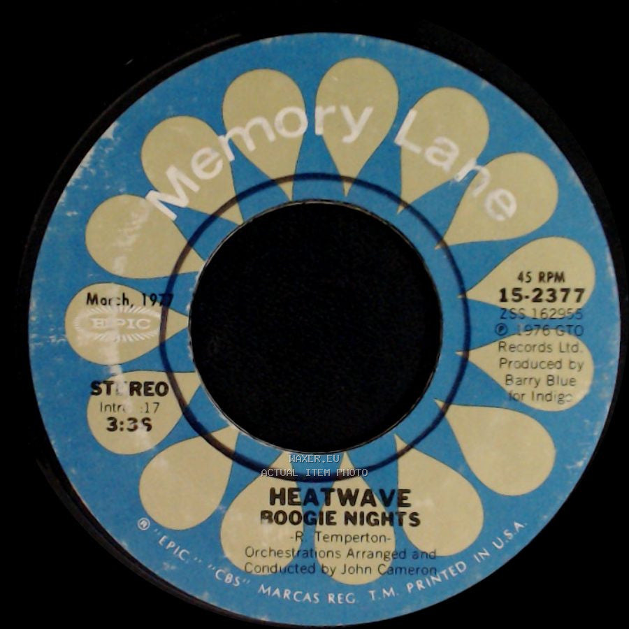 Heatwave - Boogie Nights / Always And Forever side A