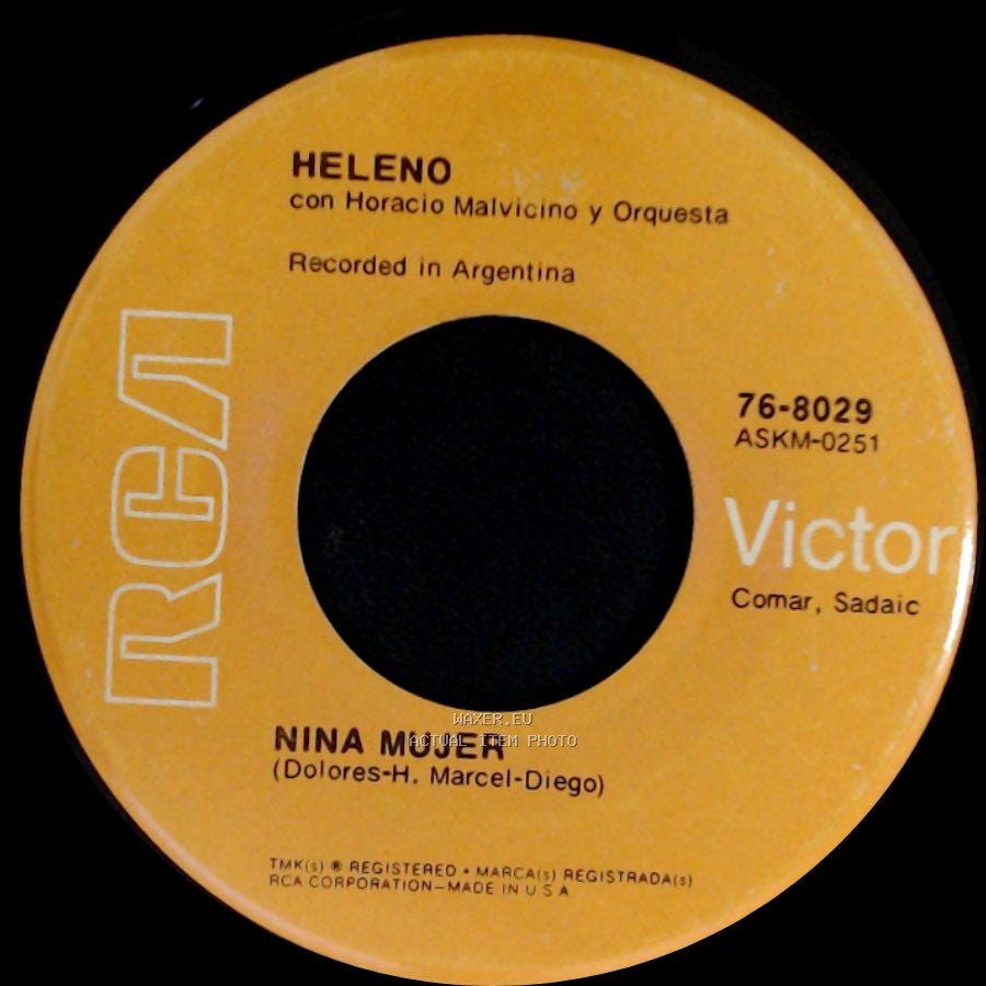 Heleno Con Horacio Malvicino Y Orquesta - Nina Mujer / La Chica De La Boutique side A
