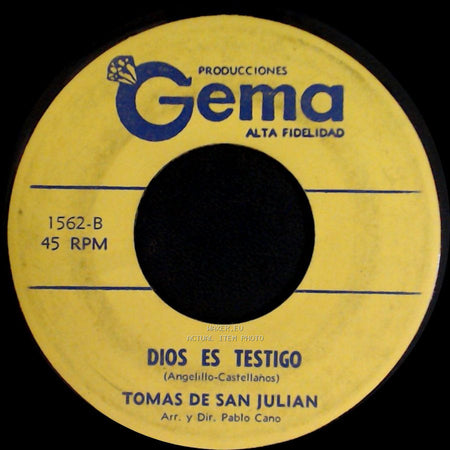 Tomas De San Julian - Borincana / Dios Es Testigo side B