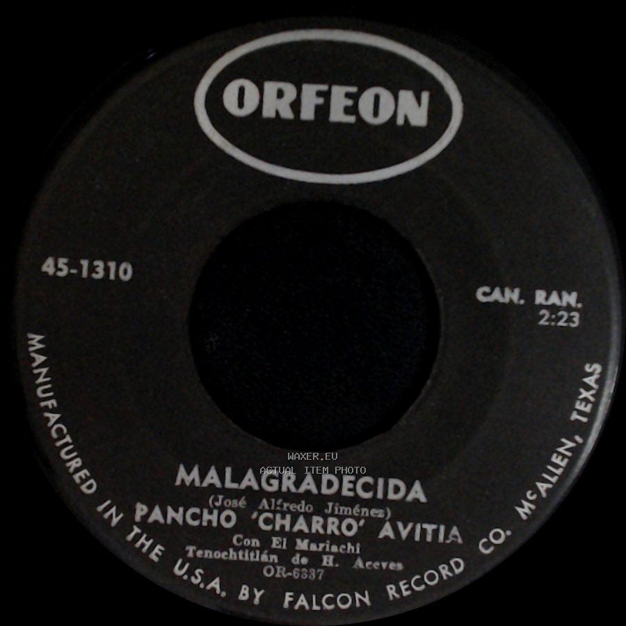 Pancho 'charro' Avitia - Malagradecidad / Sangre Negra side A