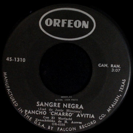 Pancho 'charro' Avitia - Malagradecidad / Sangre Negra side B