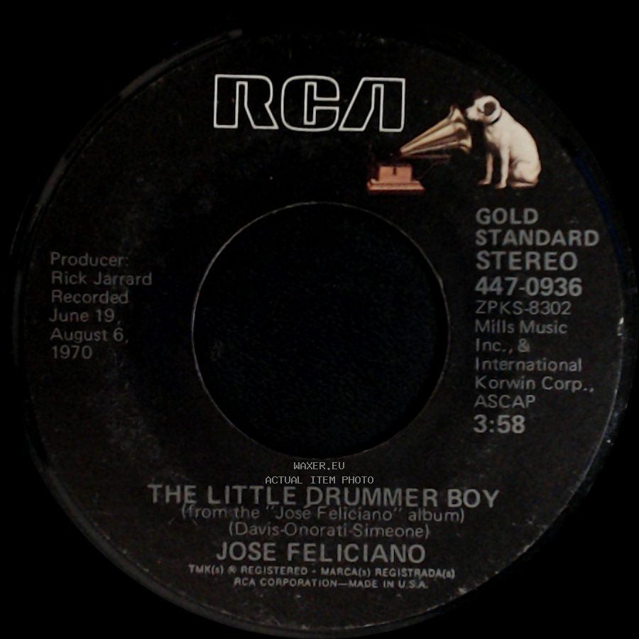 Jose Feliciano - Feliz Navidad / The Little Drummer Boy side B