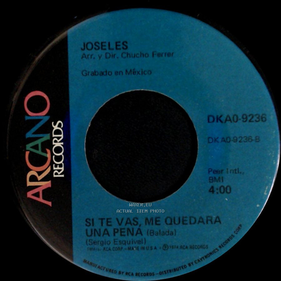 Joses Les - Si Te Vas, Me Quedara Una Pena / Llegara, Llegara side A