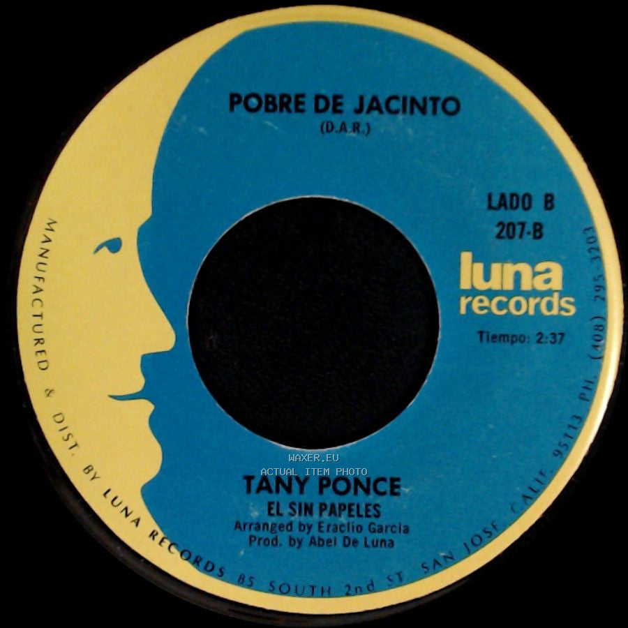 Tany Ponce - Por Venir De Contrabando / Pobre De Jacinto side B