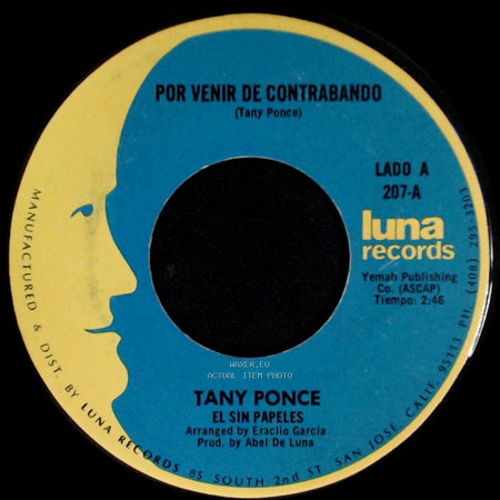 Tany Ponce - Por Venir De Contrabando / Pobre De Jacinto side A