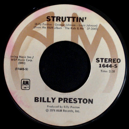 Billy Preston - Struttin' / You Are So Beautiful side A