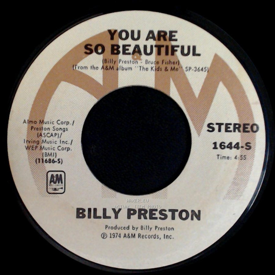 Billy Preston - Struttin' / You Are So Beautiful side B