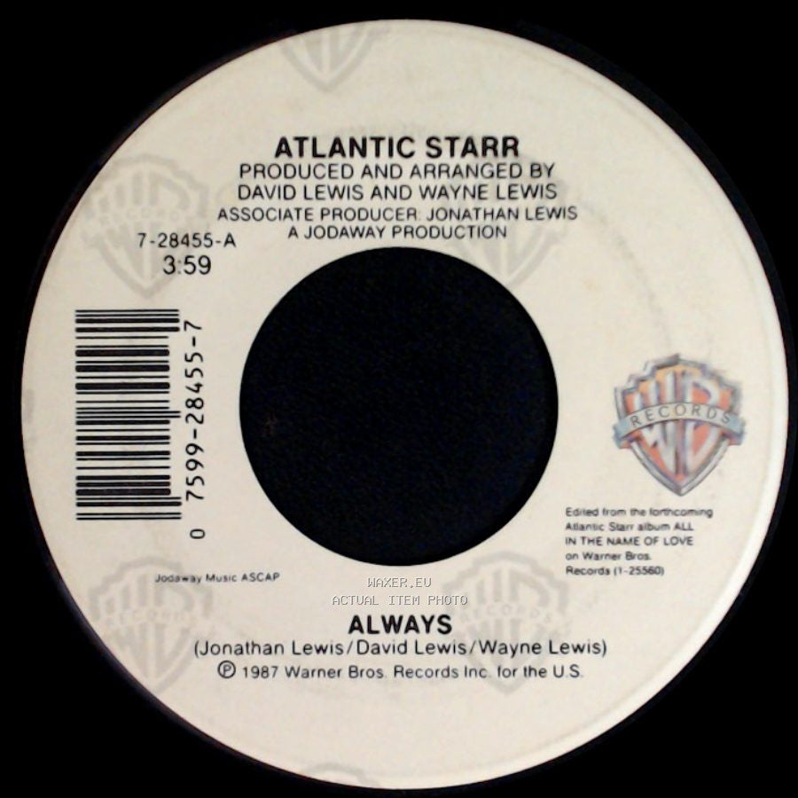 Atlantic Starr - Always (Instrumental) / Always side B