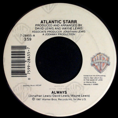 Atlantic Starr - Always (Instrumental) / Always side B