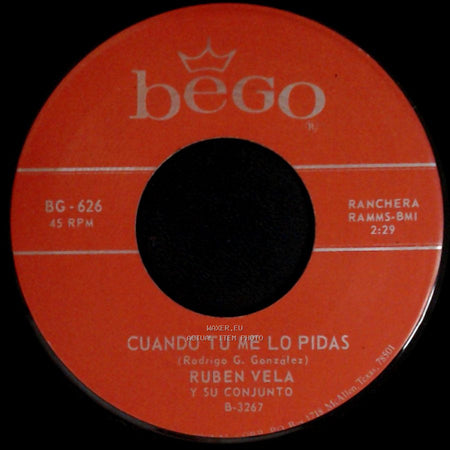 Ruben Vela Y Su Conjunto - Un Par De Ojitos / Cuando Tu Me Lo Pidas side B