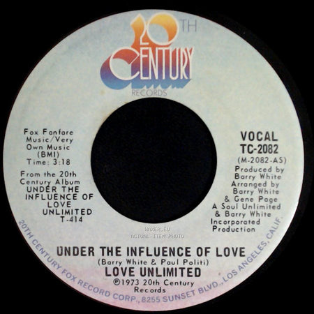 Love Unlimited - Under The Influence Of Love / Under The Influence Of Love side A