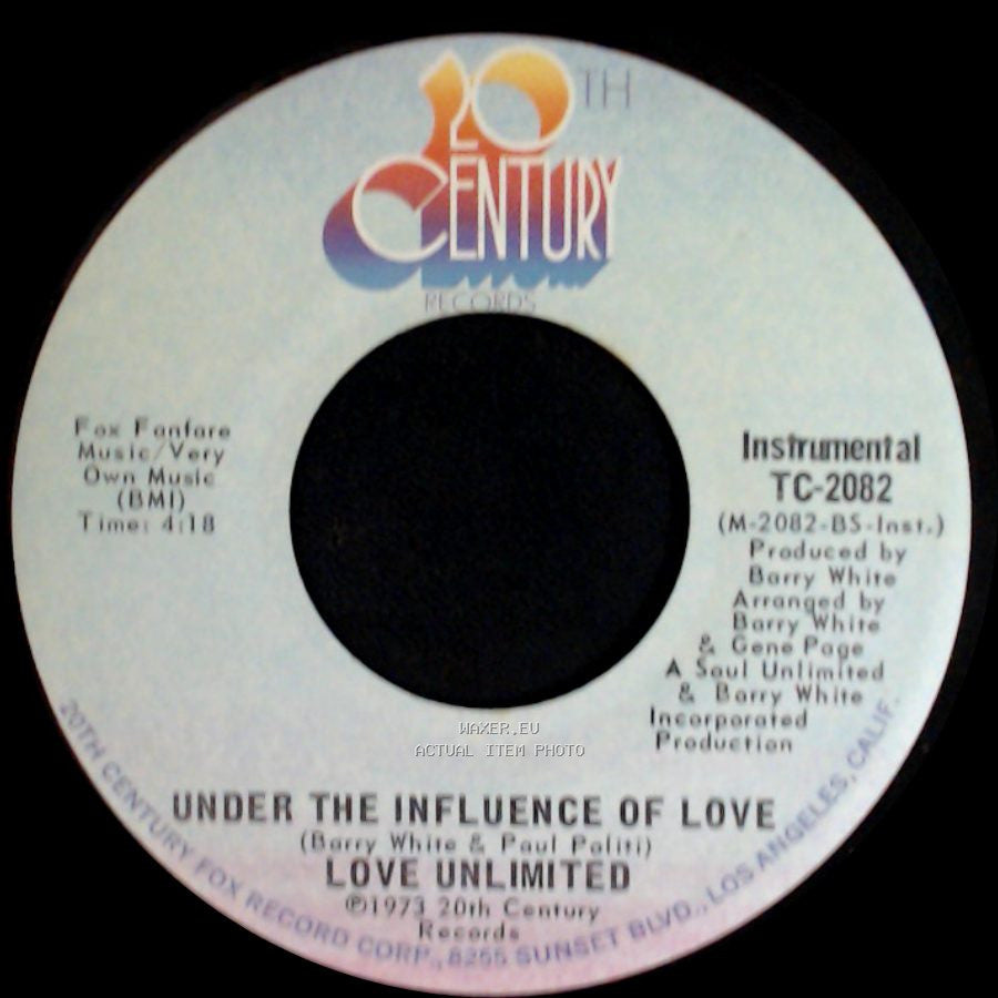 Love Unlimited - Under The Influence Of Love / Under The Influence Of Love side B