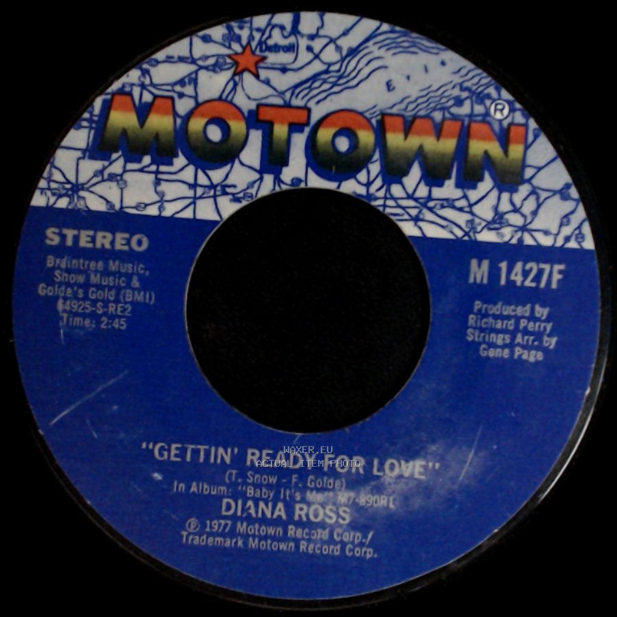Diana Ross - Confide In Me / Gettin' Ready For Love side B
