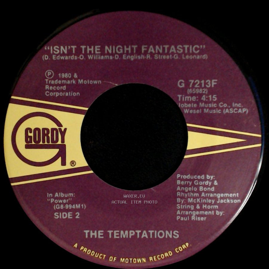 The Temptations - Oh, What A Night / Isn't The Night Fantastic side B