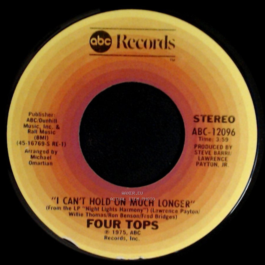 Four Tops - I Can't Hold On Much Longer / Seven Lonely Nights side A