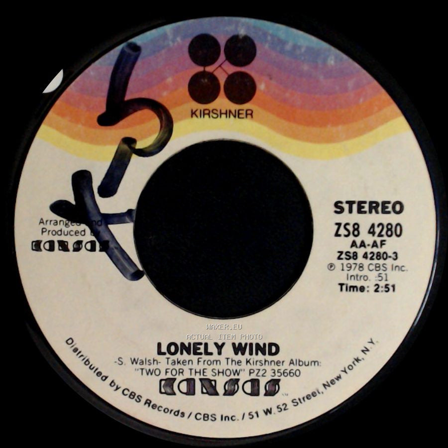 Kansas - Lonely Wind / Song For America side A