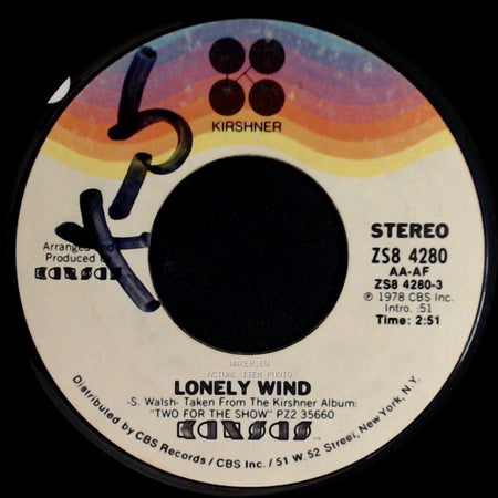 Kansas - Lonely Wind / Song For America side A