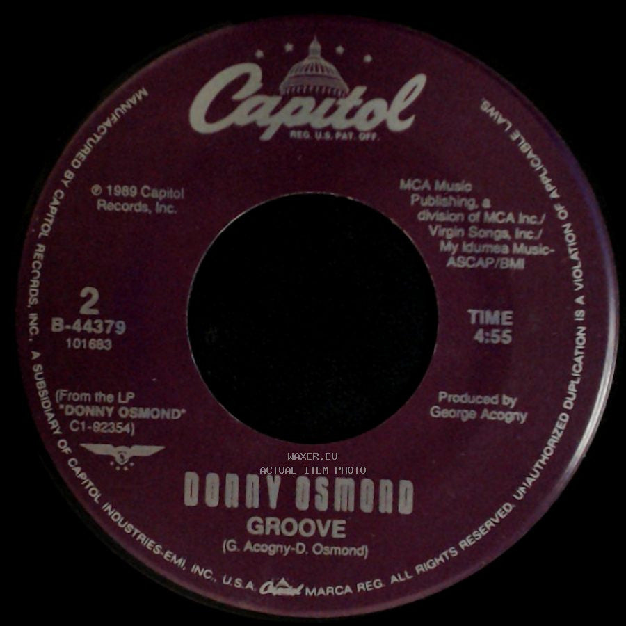 Donny Osmond - Groove / Sacred Emotion (Edit) side A