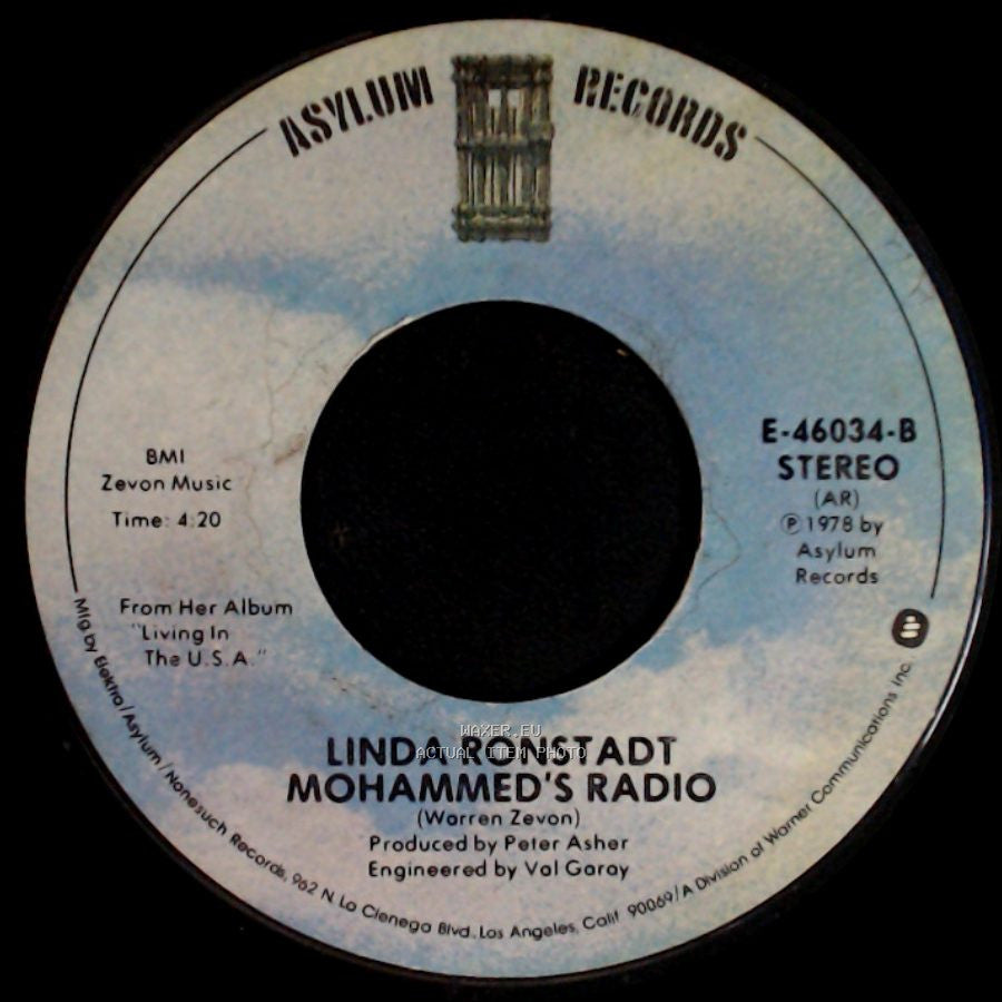 Linda Ronstadt - Mohammed's Radio / Alison side A