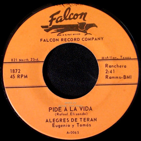 Alegres De Teran / Alegres De Teran Eugenio Y Tomas - Mujer Sin Nombre / Pide A La Vida side B