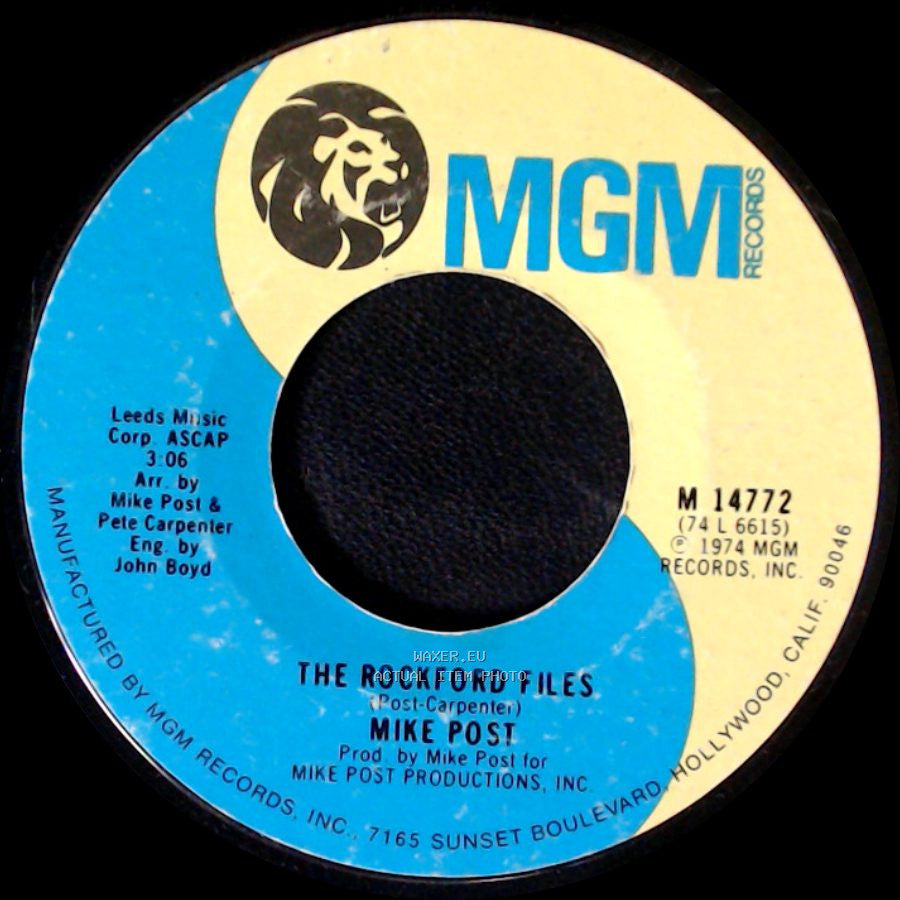 Mike Post - Dixie Lullabye / The Rockford Files side B