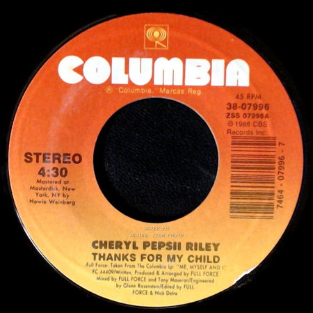 Cheryl Pepsii Riley - Child (The Confrontation Mix) / Thanks For My Child side B
