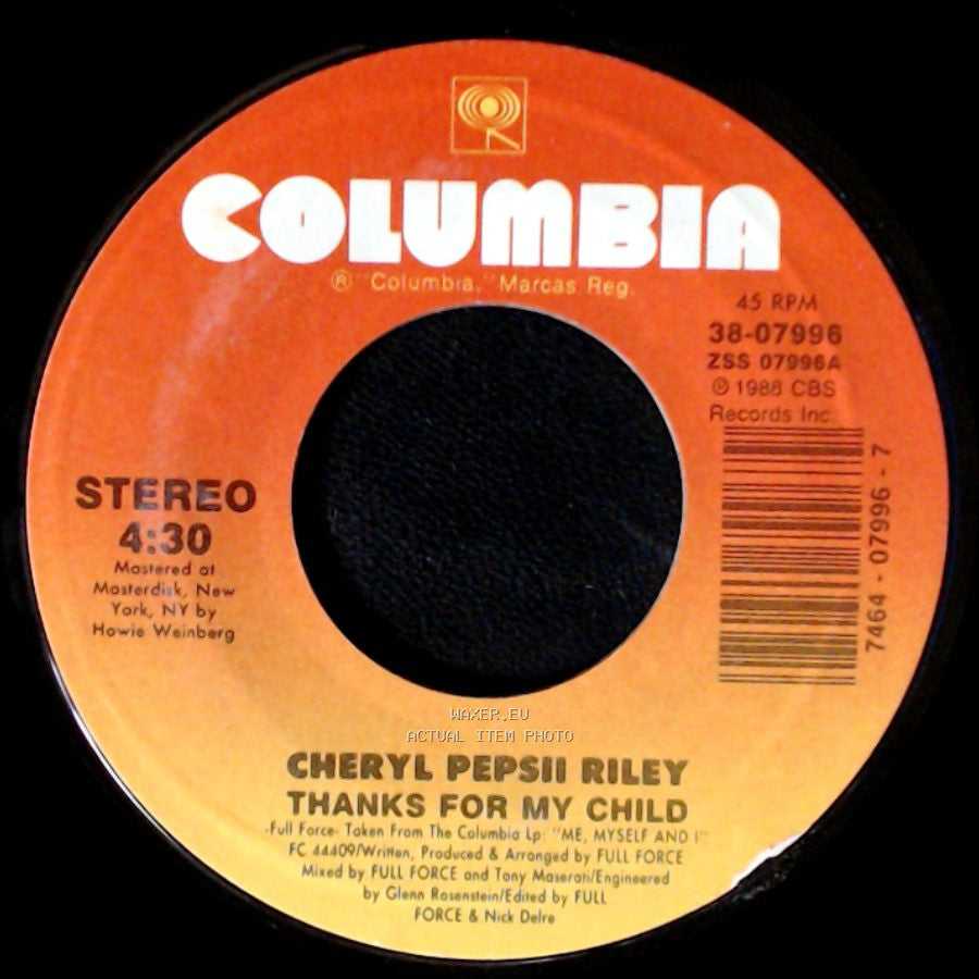 Cheryl Pepsii Riley - Child (The Confrontation Mix) / Thanks For My Child side B
