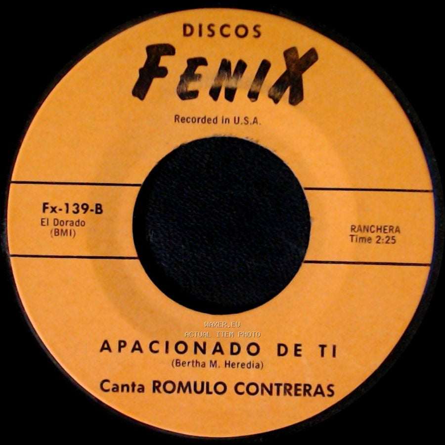Romulo Contreras / Conjunto De Ramon Trevino - Apacionado De Ti / Campanitas De Navida side A