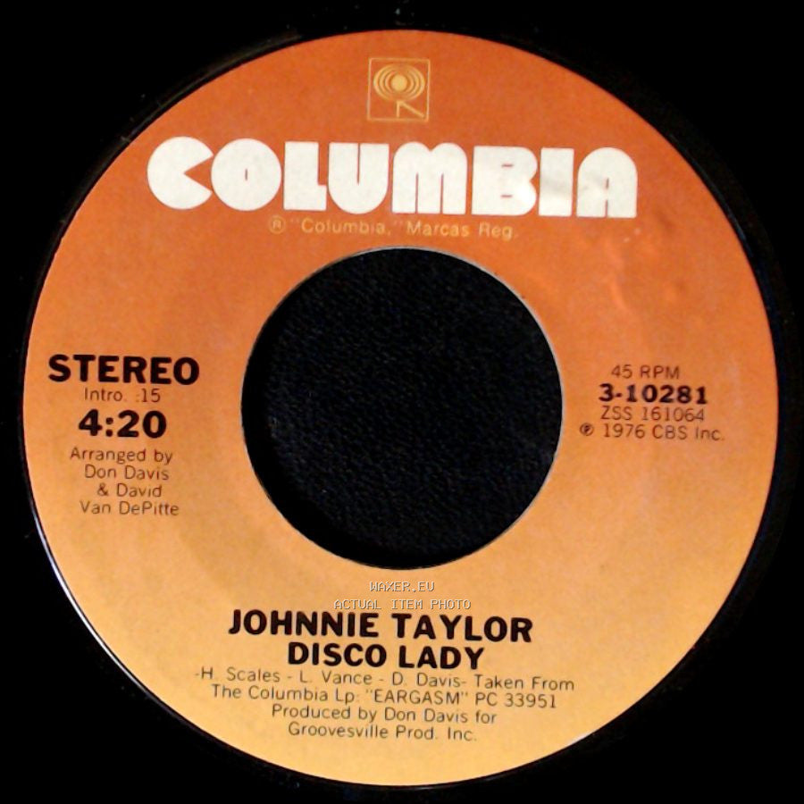 Johnnie Taylor - You're The Best In The World / Disco Lady side B